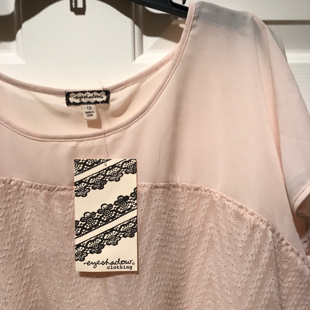 Beige Blouse by Eyeshadow Women’s Plus Size